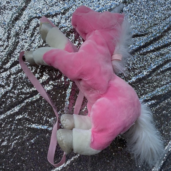 Handmade pink unicorn backpack - Picture 3 of 10